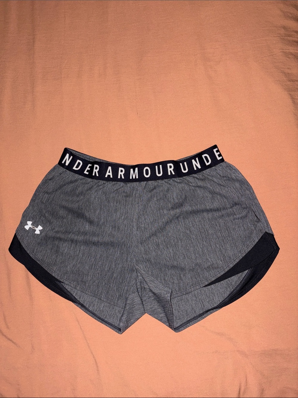 Under Armour Women's Gray and Black Athletic Shorts